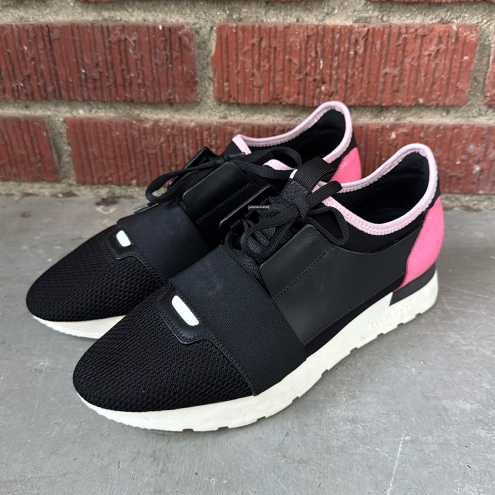 Balenciaga Neoprene/ Leather Tess S Gomma Sneakers - Picture 2 of 9